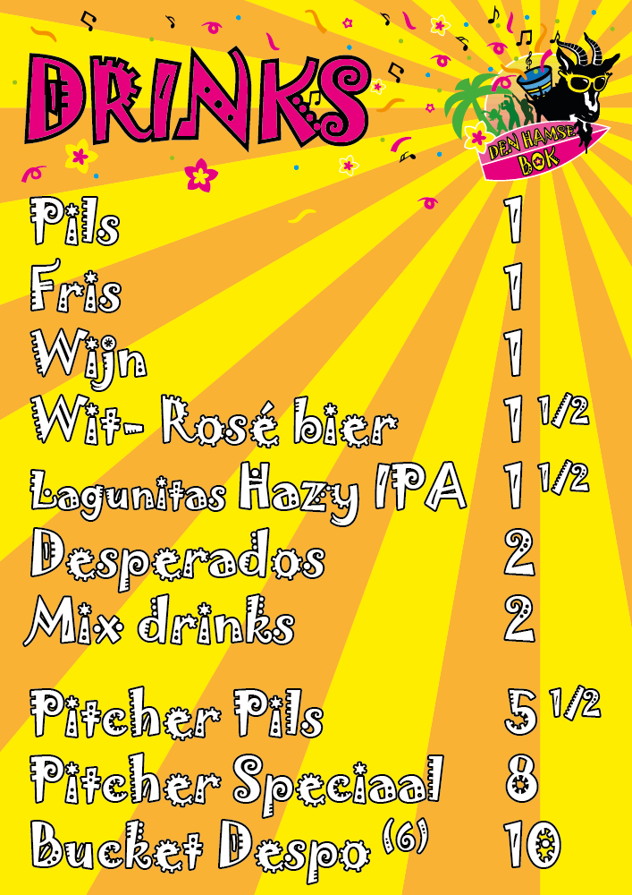 zomercarnavaldrinks Diverse Dranken